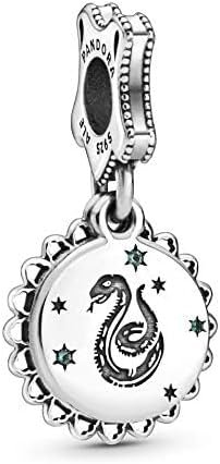 Charm Plata 925 - colgante Casa SLYTHERIN en Hogwarts de Harry Potter