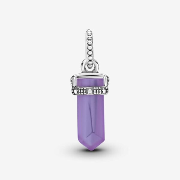 Charm Plata 925 - pendiente amuleto morado