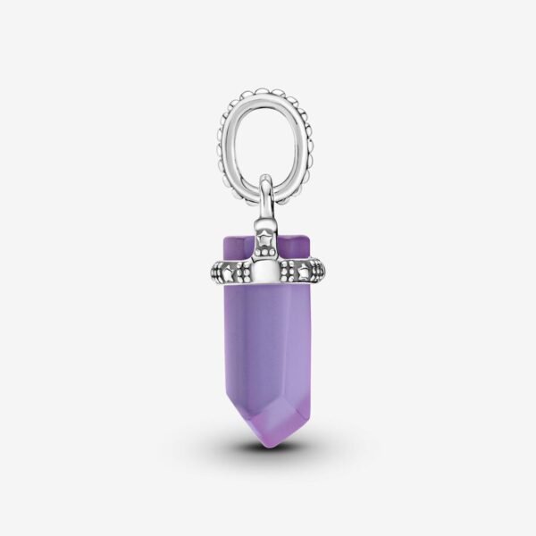 Charm Plata 925 - pendiente amuleto morado