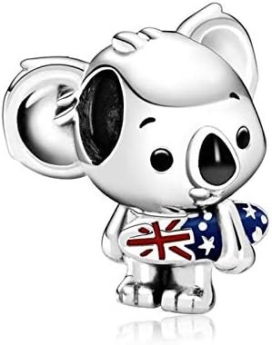 Charm Plata 925 - Koala con tabla de Surf Australia