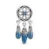 Charm Plata 925 - atrapasueños azul