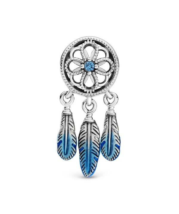 Charm Plata 925 - atrapasueños azul