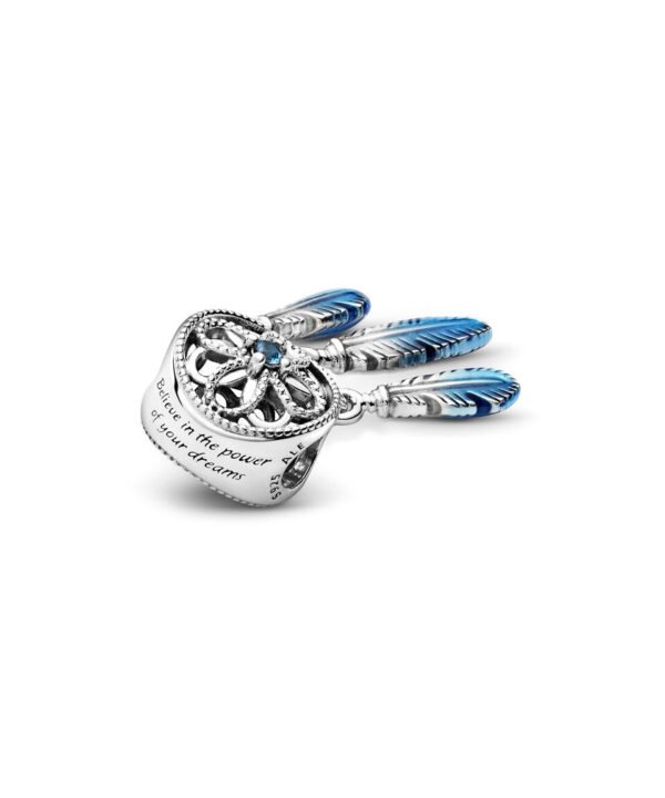Charm Plata 925 - atrapasueños azul