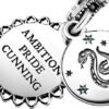 Charm Plata 925 - colgante Casa SLYTHERIN en Hogwarts de Harry Potter