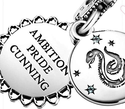 Charm Plata 925 - colgante Casa SLYTHERIN en Hogwarts de Harry Potter