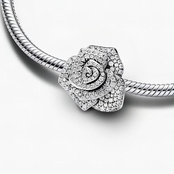 617B4zUOYBL._AC_SX679.jpg Charm Plata 925 - extragrande Rosa brillante en flor
