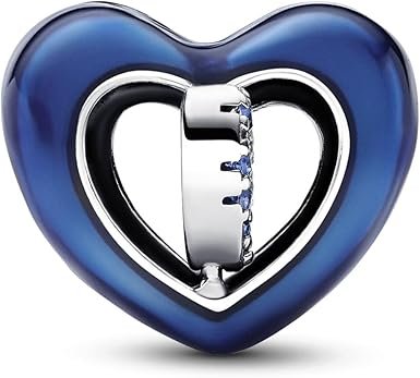 Charm Plata 925 - corazon azul giratorio "Mi persona favorita"
