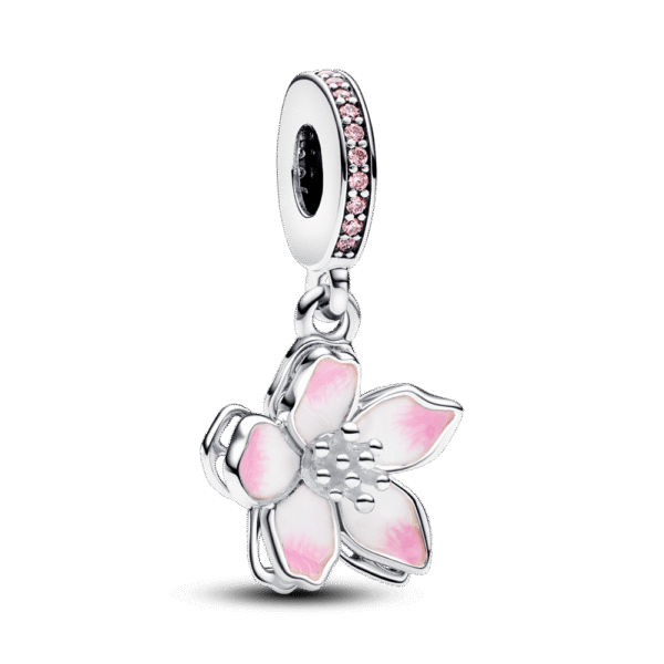 790667C01_1.png Charm Plata 925 - Colgante Flor rosa de Cerezo