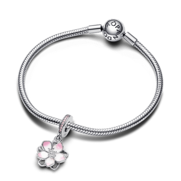 790667C01_3.png Charm Plata 925 - Colgante Flor rosa de Cerezo