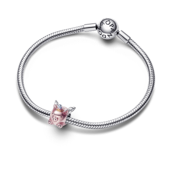 792573C01_3.png Charm Plata 925 -  Cerdito unicornio volador