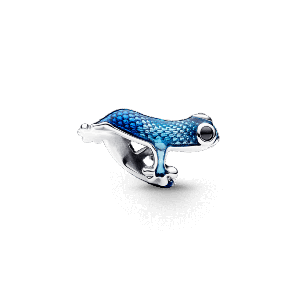 792701C01_2.png Charm Plata 925 - Gecko Azul Metálico