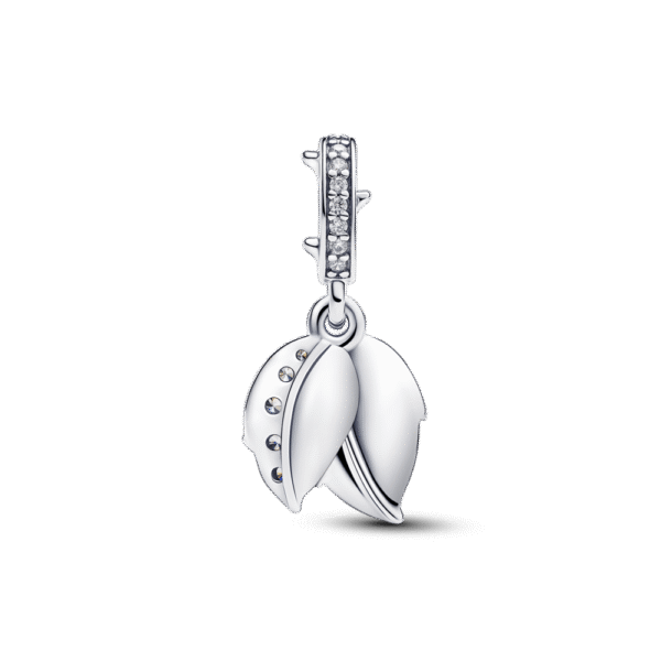 793200C01_2.png Charm Plata 925 - Colgante Doble Rosa Blanca Floreciendo