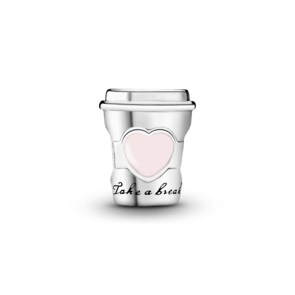 Charm Plata 925 - Vaso de Café - Toma un descanso