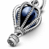 798064NMB_4.png Charm Plata 925 - Colgante De Viaje Globo Aerostático Azul Oscuro