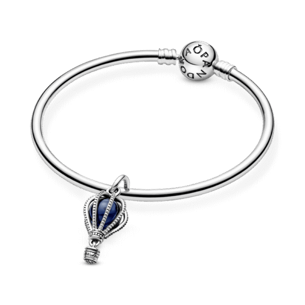 798064NMB_5.png Charm Plata 925 - Colgante De Viaje Globo Aerostático Azul Oscuro
