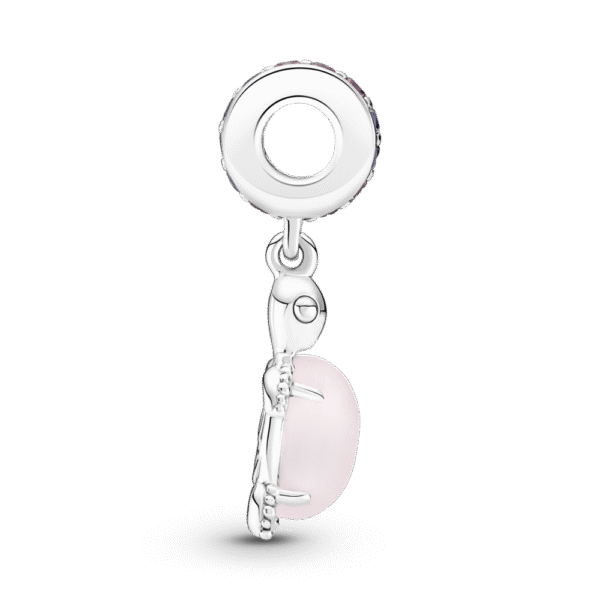 798939C02_3.png Charm Plata 925 - colgante Tortuga de mar rosa de cristal Murano
