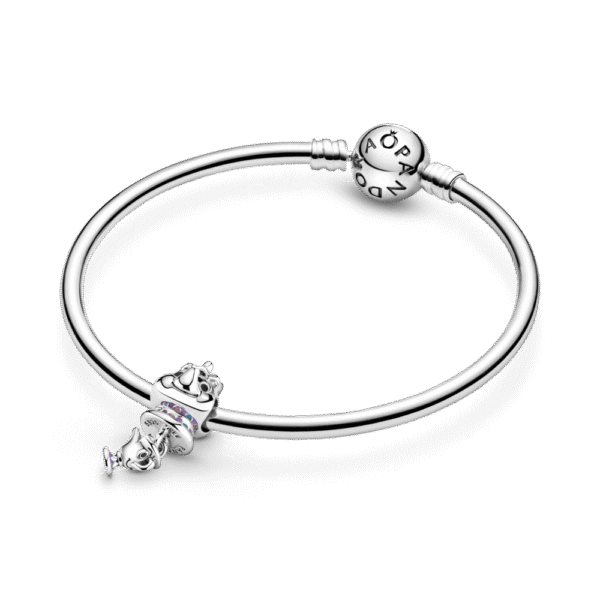 799015C01_5.png Charm Plata 925 - Colgante En Plata De Ley Sra. Potts Y Chip La Bella Y La Bestia De Disney