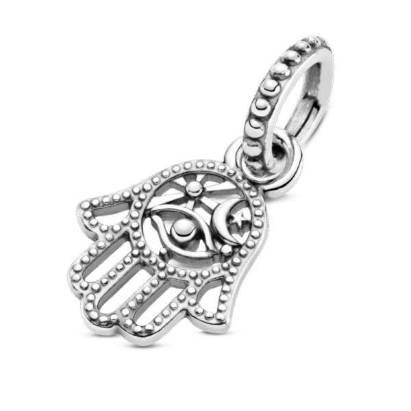 799144C00_4.png Charm Plata 925 - colgante amuleto protector de mano de Hamsa