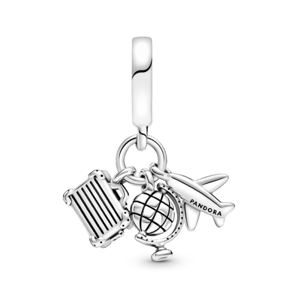 799435C01_2.png Charm Plata 925 - Colgante Avión, Globo Y Maleta