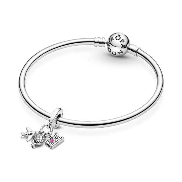 799435C01_5.png Charm Plata 925 - Colgante Avión, Globo Y Maleta