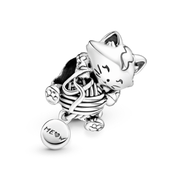 799535C00_4.png Charm Plata 925 - Gatito Y Bola De Estambre