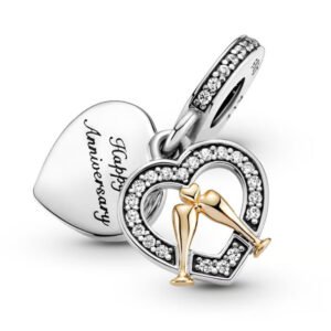 C111.2.jpg Charm Plata 925 - Colgante Feliz Aniversario En Dos Tonos