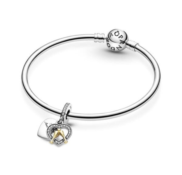 C111.3.jpg Charm Plata 925 - Colgante Feliz Aniversario En Dos Tonos