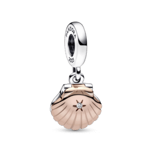 Charm Plata 925 - Colgante Concha de Mar Dos tonos