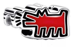 C127.jpg Charm Plata 925 - Perro rojo Keith Haring