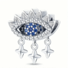 Charm Plata 925 - Ojo Turco con Estrellas de Zirconias