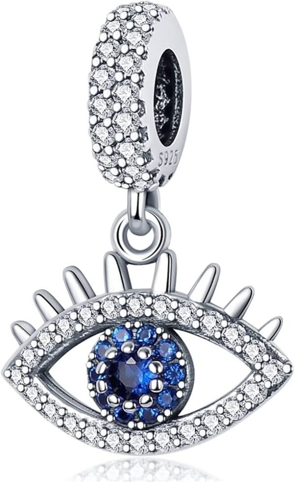 Charm Plata 925 - Ojo Turco de zirconias azules