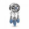 Charm Plata 925 - atrapasueños azul