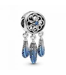 Charm Plata 925 - atrapasueños azul