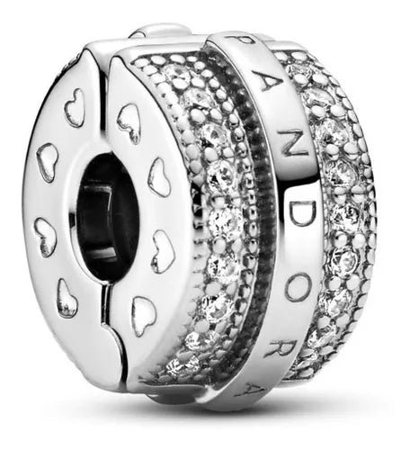 C136.jpg Charm Plata 925 - Clip de seguridad con circonitas