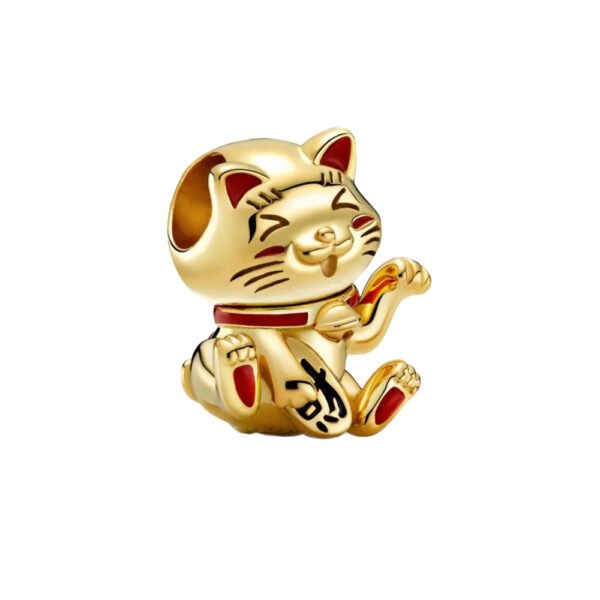 C144.jpg Charm Plata 925 - Lindo Gato de la Fortuna