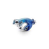 C152.jpg Charm Plata 925 - Gecko Azul Metálico