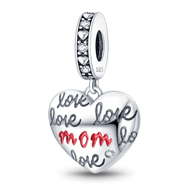C165.png Charm Plata 925 -  Corazón "Love Mom"