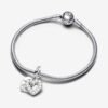 C166.1.jpg Charm Plata 925 - Colgante Pandora Doble Corazón Blanco "Mom for all that you do"