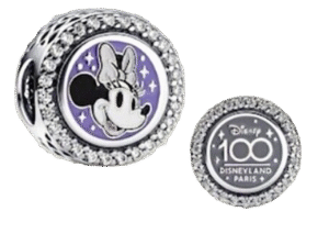Charm Plata 925 - redondo Minnie Mouse 100 años de Disney