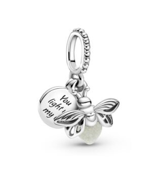 Charm Plata 925 - Colgante Luciernaga que Brilla en la Oscuridad