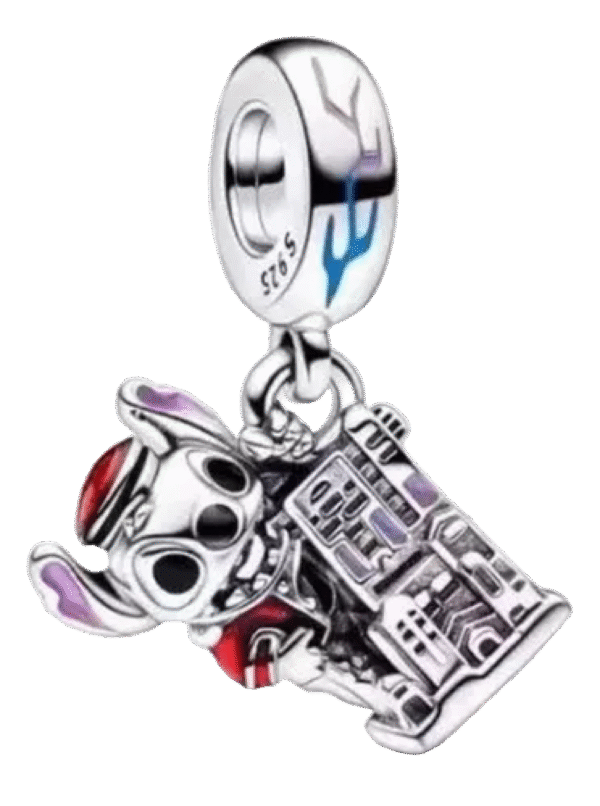 Charm Plata 925 - Stich en edificio