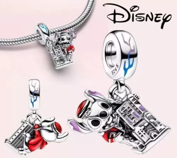 Charm Plata 925 - Stich en edificio