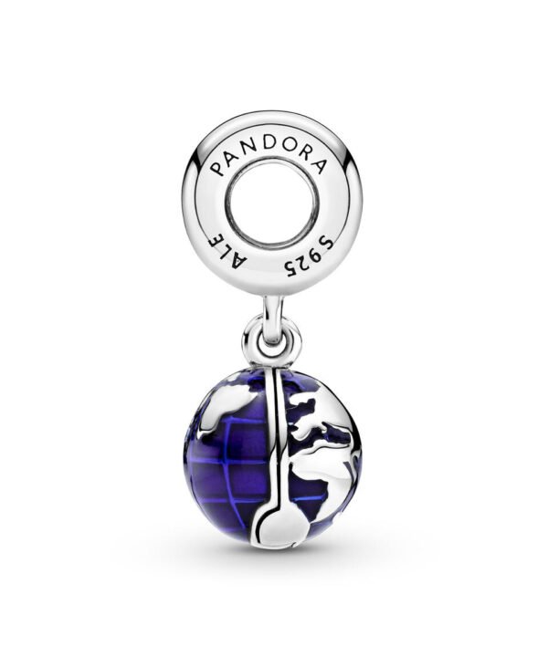 Charm Plata 925 - Mundo con corazón dentro