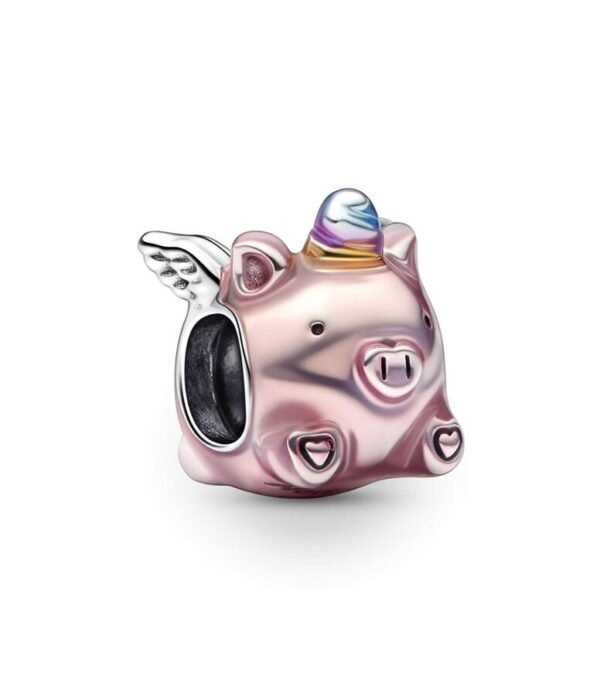 C21.jpg Charm Plata 925 -  Cerdito unicornio volador