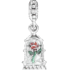 Charm Plata 925 - Rosa La Bella Y La Bestia