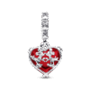 Charm Plata 925 - Corazón Rosa Mickey Beso