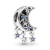 Charm Plata 925 - Luna Con Estrellas