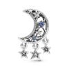 Charm Plata 925 - Luna Con Estrellas