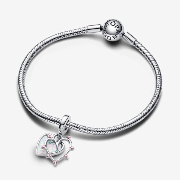 Charm Plata 925 - Corazón Con Espinas Fondo Azul