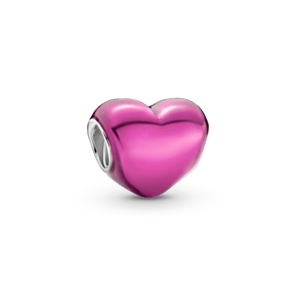 Charm Plata 925 - corazón rosa